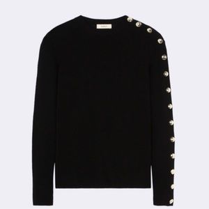 Ba&sh black jumper gold buttons